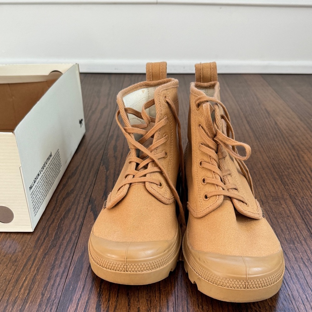 Palladium Light Brown Canvas High-Tops - Picture 3 of 6